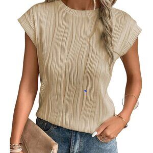 Sleeveless textured top